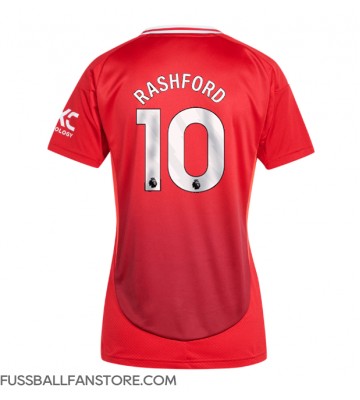 Manchester United Marcus Rashford #10 Replik Heimtrikot Damen 2024-25 Kurzarm